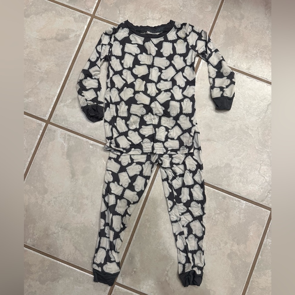 Little One Shop Boutique Pajamas | Ghost Print Bamboo PJ Set | 18–24 Months